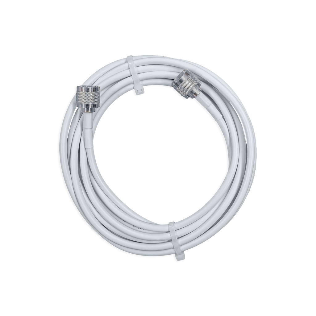 Cable coaxial RG6 8M N macho a N macho blanco